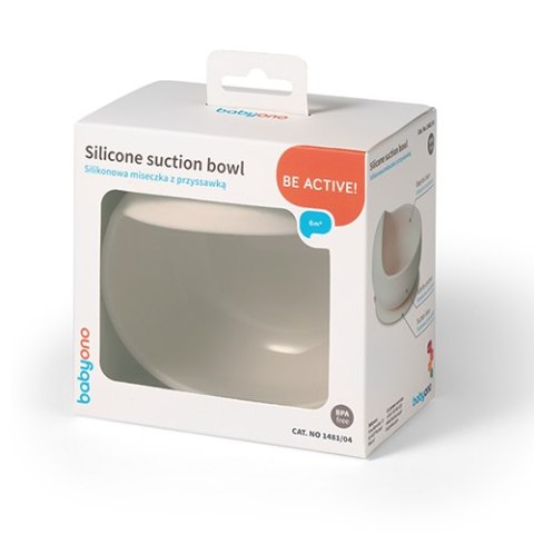 B.O.1481/04 Silikonowa miseczka z przyssawką beżowa