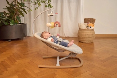 ZEN WAVE Chicco Leżaczek bujaczek dla dzieci 0+6m do 9 kg - Wooden Grey