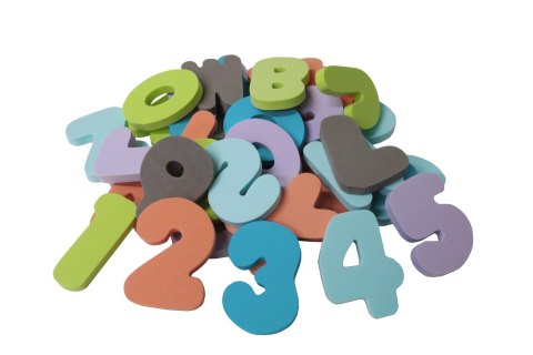 B-Piankowe literki cyferki do kąpieli zestaw 36szt