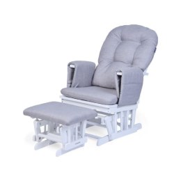 Childhome Fotel pływający z podnóżkiem White/Grey