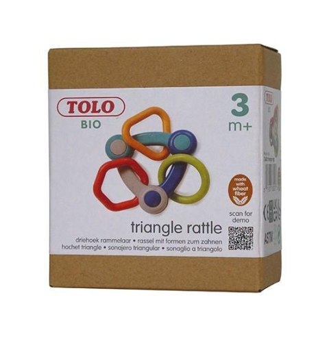 Grzechotka trójkątna dla niemowlaka TOLO Bio 3m+