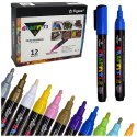 Zestaw Pisaków Flamastrów Akrylowych Intensywne Kolory 12szt