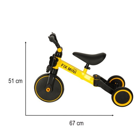 Rowerek biegowy Trike Fix Mini rower wielofunkcyjny 3w1 żółty