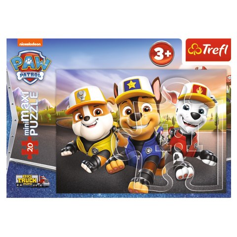 Puzzle - "20 miniMaxi" - Wesołe pieski Psi Patrol Trefl 56038