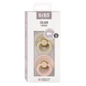 BIBS COLOUR 2-PACK BLUSH & VANILLA L Smoczek Uspokajający kauczuk Hevea