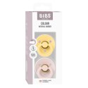 BIBS COLOUR 2-PACK PALE BUTTER & PETAL S Smoczek Uspokajający kauczuk Hevea