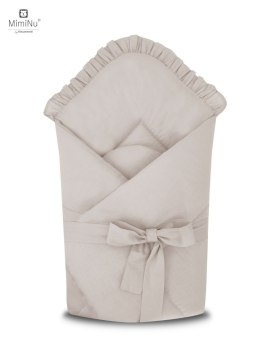 KIECZMERSKI Kokon niemowlęcy 55x75 cm ROYAL z falbanką beż