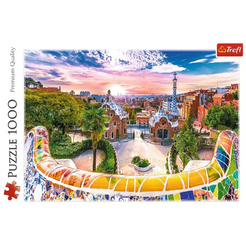 Puzzle - 1000 - Zachód słońca nad Barceloną - Hiszpania - Trefl 10711