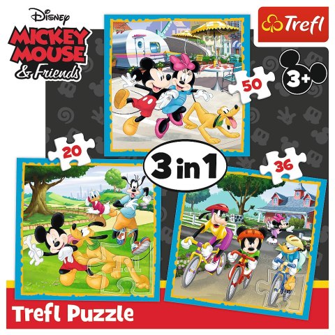 Puzzle - 3w1 (20, 36, 50) - Myszka Miki z przyjaciółmi - Trefl 34846