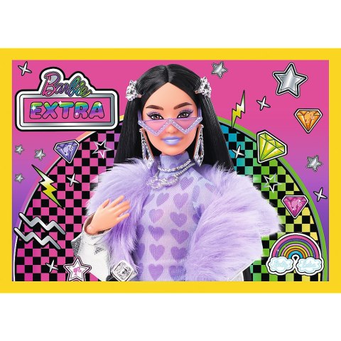 Puzzle - 4w1 (35, 48, 54, 70) - Wesoły świat Barbie - Trefl 34626