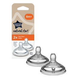 TOMMEE TIPPEE TTP42112452/42112453 Smoczki do butelki 6+ silikon 2szt