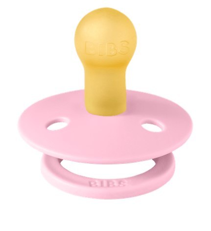 BIBS STUDIO COLOUR BABY PINK/CORAL Smoczek uspokajający kauczuk Hevea, roz S, FLOWPACK