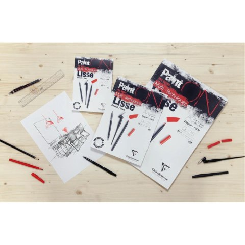 Blok papieru Biały Gładki A6 250g 15 ark