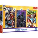Puzzle - 3x80 - Dni pełne akcji - Disney Marvel The Avengers - Trefl 34883