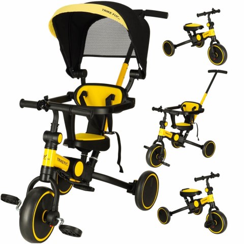 Rowerek trójkołowy TRIKE FIX V4 rower spacerówka rowerek biegowy 6w1 czarny
