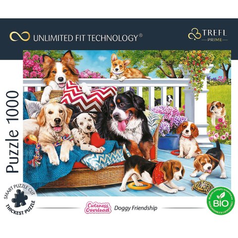 PUZZLE TREFL PRIME UFT 1000 - Cuteness Overload z miłymi pieskami 10698