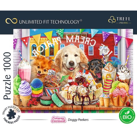 PUZZLE TREFL PRIME UFT 1000 - Cuteness Overload ze słodkimi pieskami 10699