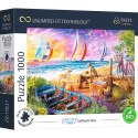 PUZZLE TREFL PRIME UFT 1000 - Vacay Time przedstawiające żaglówki na tle zachodzącego słońca 10697