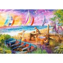 PUZZLE TREFL PRIME UFT 1000 - Vacay Time przedstawiające żaglówki na tle zachodzącego słońca 10697