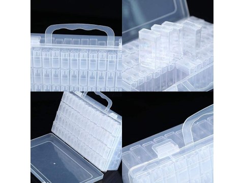 Pojemnik Pudełko Organizer Na Haft Diamentowy Akcesoria Do Haftu Sorter Na Drobiazgi Pojemnik Pudełko Organizer Na Haft Diamento