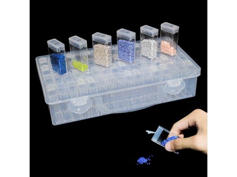 Pojemnik Pudełko Organizer Na Haft Diamentowy Akcesoria Do Haftu Sorter Na Drobiazgi Pojemnik Pudełko Organizer Na Haft Diamento