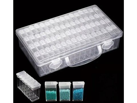 Pojemnik Pudełko Organizer Na Haft Diamentowy Akcesoria Do Haftu Sorter Na Drobiazgi Pojemnik Pudełko Organizer Na Haft Diamento