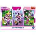 Puzzle - 3x80 - Minnie i przyjaciele - Disney Minnie Trefl 34889