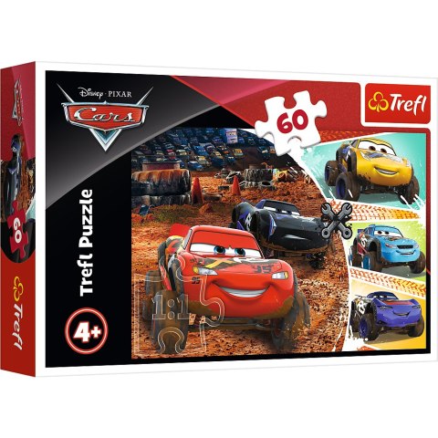Puzzle - 60 - Zygzak McQueen z przyjaciółmi - Disney Cars 3 - Trefl 17327
