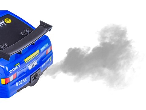 DUŻY Samochód Do Driftu Auto RC Drift 1:16 2,4 GHz PARA DYM Srebrna Toyota 4WD LED