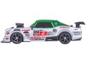 DUŻY Samochód Do Driftu Auto RC Drift 1:16 2,4 GHz PARA DYM Srebrny Dodge 4WD LED