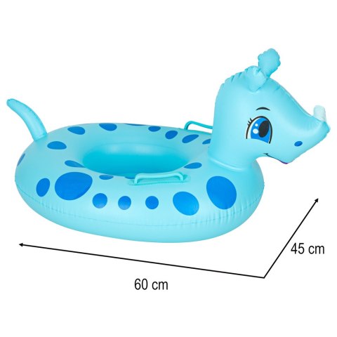 Kółko do pływania dla niemowląt koło pontonik dla dzieci dmuchany z siedziskiem nosorożec max 15 kg 1-3lata