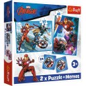 Puzzle + MEMOS - 2w1 (30,48) - Bohaterowie w akcji - Marvel The Avengers - Trefl 93333