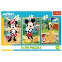 Puzzle - 3x50 - Myszki na wakacjach - Disney - Trefl 34881