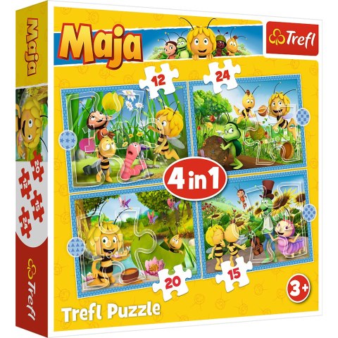 Puzzle - 4w1 - Przygody Pszczółki Mai Trefl 34356
