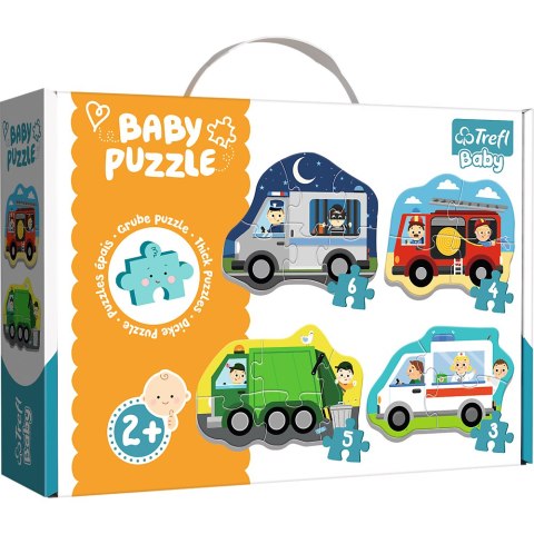 Puzzle - Baby Classic - Pojazdy i zawody - Trefl 36071