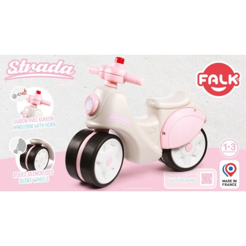 FALK Jeździk Scooter Strada Retro Dla Dziewczynki Ciche Opony od 1 Roku