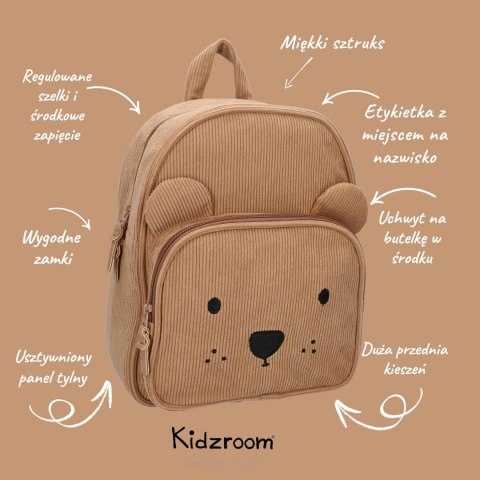 Plecak dla dzieci Beary Excited Brown KIDZROOM