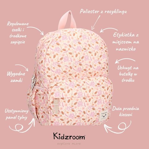 Plecak dla dzieci L Memories Flowers Pink KIDZROOM
