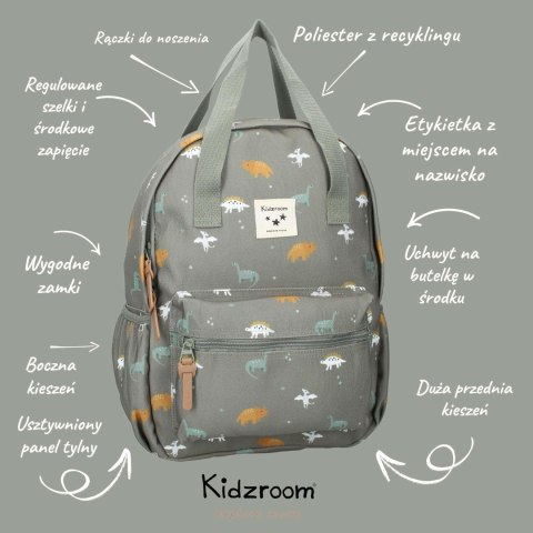 Plecak dla dzieci L Small Dino Green KIDZROOM