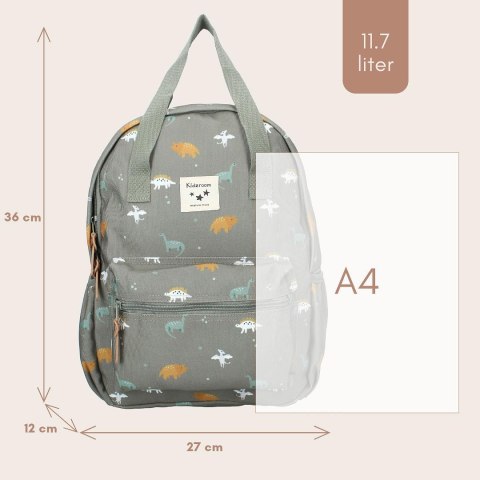 Plecak dla dzieci L Small Dino Green KIDZROOM