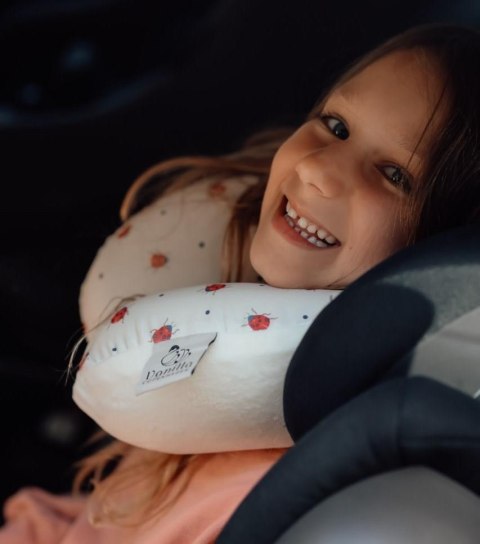 Poduszka podróżna rogal Travel Ladybug dla dzieci