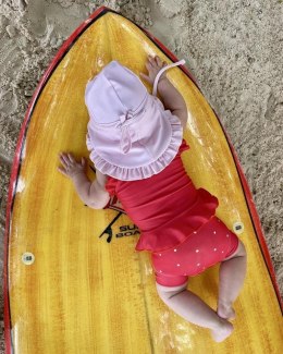 Kapelusz kąpielowy czapka UV english rose 12-24m S