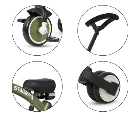 MILLY MALLY 6277 Rowerek trójkołowy Stager 3w1 green