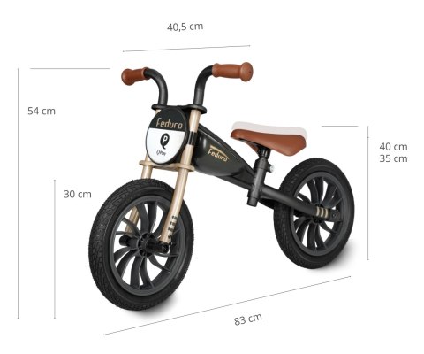 MILLY MALLY 6289 Qplay Rowerek biegowy Feduro black-golden