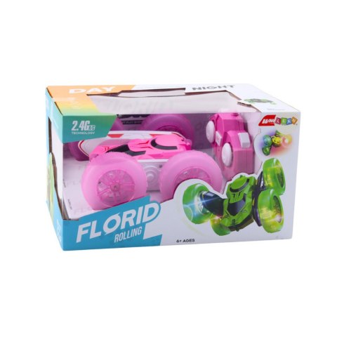 Samochód Kaskaderski Auto Zdalnie Sterowane RC 360° Różowy