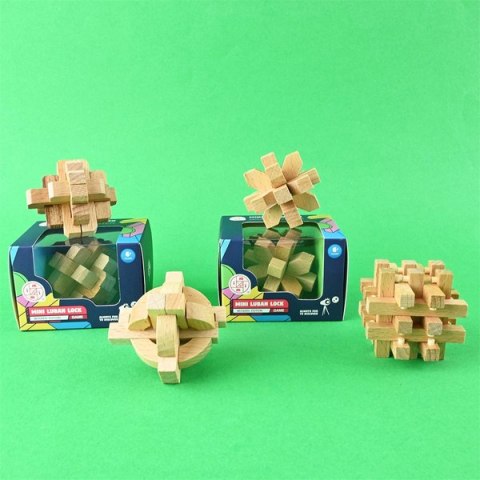 IQ puzzle drewniane łamigłówki (4 wzory)