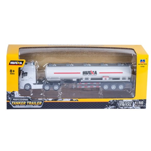 Ciężarówka Cysterna Metalowa Ruchome Elementy Biała 1:50