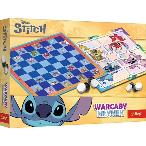 Gra planszowa Warcaby i Młynek Lilo & Stitch Trefl 02799