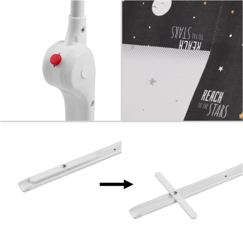 Barierka osłona ochronna do łóżka otwierana 200 cm czarna