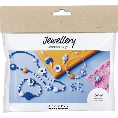 Zestaw do biżuterii Kwiatki z glinki